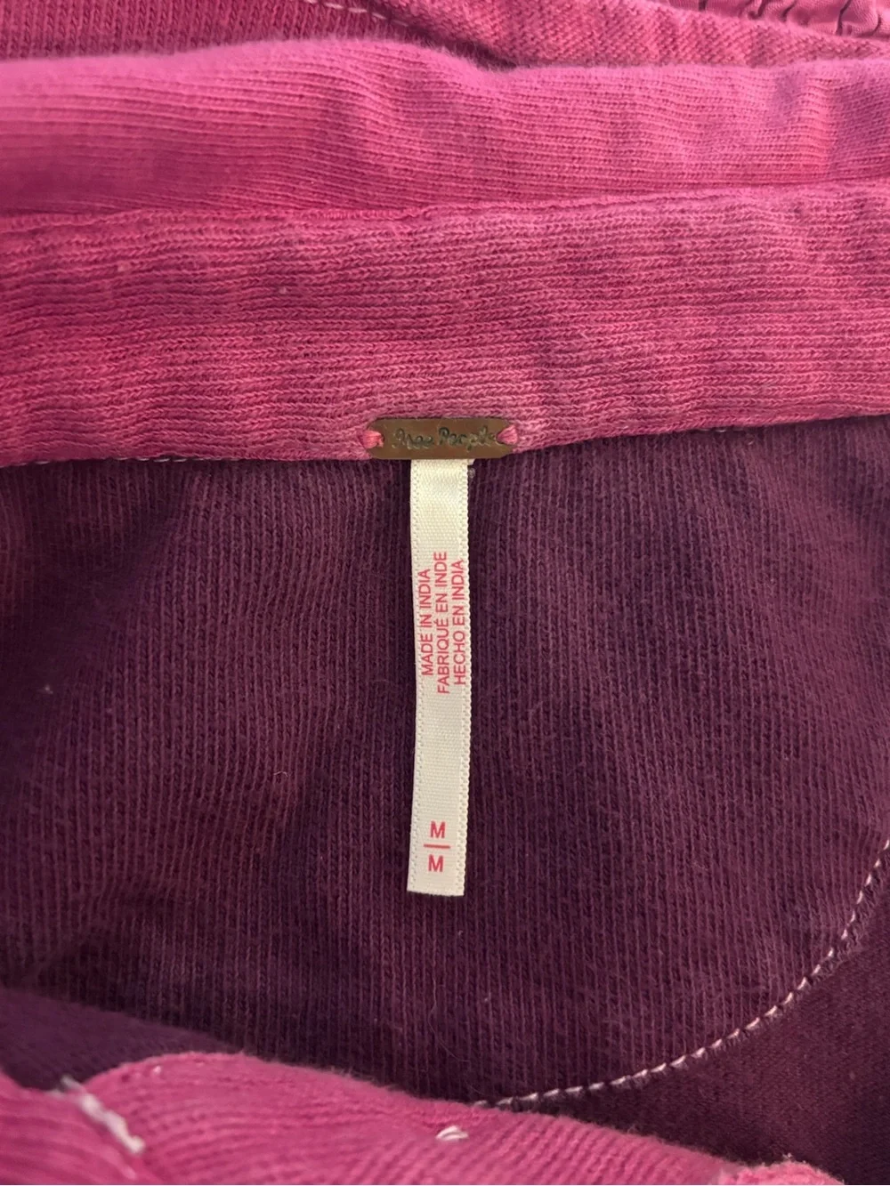 Free People Two-Tone Pink & Plum Polo Dress